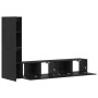 Mueble de TV de Pared 2 pcs Roble Negro Madera de ingeniería en Muebles TV | Comprar online en Foru.es