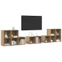 Juego de muebles de TV 8 pcs Roble artesanal en Muebles TV | Comprar online en Foru.es