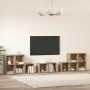 Juego de muebles de TV 8 pcs Roble artesanal en Muebles TV | Comprar online en Foru.es