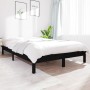 Estructura de cama de madera maciza negra 180x200 cm de vidaXL, Camas y somieres - Ref: Foro24-820560, Precio: 158,43 €, Desc...