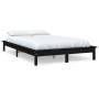 Estructura de cama de madera maciza negra 180x200 cm de vidaXL, Camas y somieres - Ref: Foro24-820560, Precio: 158,43 €, Desc...