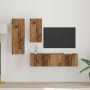 Conjunto de mueble de TV 4 pcs Madera envejecida en Muebles TV | Comprar online en Foru.es