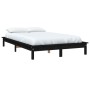 Estructura de cama de madera maciza negra 180x200 cm de vidaXL, Camas y somieres - Ref: Foro24-820560, Precio: 158,43 €, Desc...
