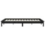 Estructura de cama de madera maciza negra 180x200 cm de vidaXL, Camas y somieres - Ref: Foro24-820560, Precio: 158,43 €, Desc...
