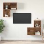 Conjunto de mueble de TV Montaje en la pared 4 pcs Madera Vieja en Muebles TV | Comprar online en Foru.es