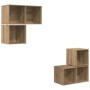 Conjunto de mueble de TV 4 pcs Roble artesanal en Muebles TV | Comprar online en Foru.es