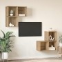 Conjunto de mueble de TV 4 pcs Roble artesanal en Muebles TV | Comprar online en Foru.es