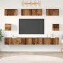 Conjunto de mueble de TV Montaje en la pared 8 pcs Madera Vieja en Muebles TV | Comprar online en Foru.es