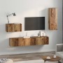 Conjunto de mueble de TV con cajón 4 pcs Madera envejecida en Muebles TV | Comprar online en Foru.es