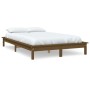 Estructura de cama madera maciza pino marrón miel 140x190 cm de vidaXL, Camas y somieres - Ref: Foro24-820589, Precio: 121,18...