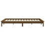 Estructura de cama madera maciza pino marrón miel 140x190 cm de vidaXL, Camas y somieres - Ref: Foro24-820589, Precio: 121,18...