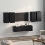 Conjunto de mueble de TV Roble Negro Madera de ingeniería en Muebles TV | Comprar online en Foru.es