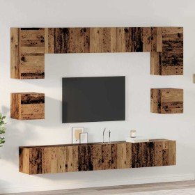 Conjunto de mueble de TV 8 pcs Madera envejecida en Muebles TV | Comprar online en Foru.es