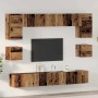 Conjunto de mueble de TV 8 pcs Madera envejecida en Muebles TV | Comprar online en Foru.es