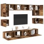 Conjunto de mueble de TV 8 pcs Madera envejecida en Muebles TV | Comprar online en Foru.es