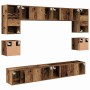 Conjunto de mueble de TV 8 pcs Madera envejecida en Muebles TV | Comprar online en Foru.es