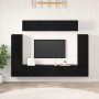 Conjunto de mueble de TV 8 pcs Roble negro Madera contrachapada en Muebles TV | Comprar online en Foru.es