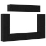 Conjunto de mueble de TV 8 pcs Roble negro Madera contrachapada en Muebles TV | Comprar online en Foru.es