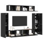 Conjunto de mueble de TV 8 pcs Roble negro Madera contrachapada en Muebles TV | Comprar online en Foru.es