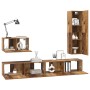Conjunto de mueble de TV con cajón 4 pcs Madera envejecida en Muebles TV | Comprar online en Foru.es