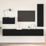 Conjunto de mueble de TV 4 pcs Roble Negro Madera de ingeniería en Muebles TV | Comprar online en Foru.es