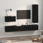 Conjunto de mueble de TV 4 pcs Roble Negro Madera de ingeniería en Muebles TV | Comprar online en Foru.es