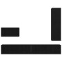 Conjunto de mueble de TV 4 pcs Roble Negro Madera de ingeniería en Muebles TV | Comprar online en Foru.es