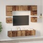 Conjunto de mueble de TV 8 pcs Madera envejecida en Muebles TV | Comprar online en Foru.es