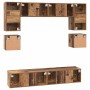 Conjunto de mueble de TV 8 pcs Madera envejecida en Muebles TV | Comprar online en Foru.es
