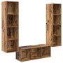 Conjunto de mueble de TV Montaje en la pared 3 pcs Madera Vieja en Muebles TV | Comprar online en Foru.es