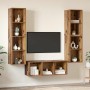 Conjunto de mueble de TV Montaje en la pared 3 pcs Madera Vieja en Muebles TV | Comprar online en Foru.es