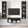 Conjunto de mueble de TV 3 pcs Roble Negro Madera contrachapada en Muebles TV | Comprar online en Foru.es