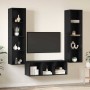 Conjunto de mueble de TV 3 pcs Roble Negro Madera contrachapada en Muebles TV | Comprar online en Foru.es