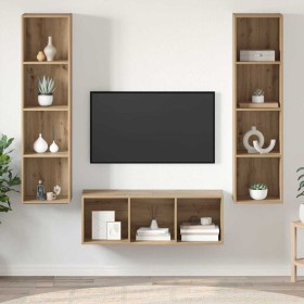Conjunto de mueble de TV 3 pcs Roble artesanal en Muebles TV | Comprar online en Foru.es