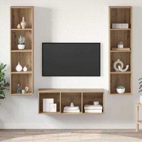 Conjunto de mueble de TV 3 pcs Roble artesanal en Muebles TV | Comprar online en Foru.es