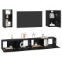Mueble de TV de Pared 3 pcs Roble Negro Madera de ingeniería en Muebles TV | Comprar online en Foru.es