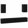 Mueble de TV de Pared 3 pcs Roble Negro Madera de ingeniería en Muebles TV | Comprar online en Foru.es