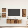Conjunto de mueble de TV 5 pcs Madera envejecida en Muebles TV | Comprar online en Foru.es