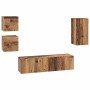 Conjunto de mueble de TV 5 pcs Madera envejecida en Muebles TV | Comprar online en Foru.es