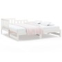 Sofá cama extraíble madera maciza de pino blanco 2x(90x200) cm de vidaXL, Camas y somieres - Ref: Foro24-820742, Precio: 163,...