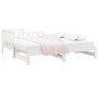 Sofá cama extraíble madera maciza de pino blanco 2x(90x200) cm de vidaXL, Camas y somieres - Ref: Foro24-820742, Precio: 163,...