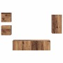 Conjunto de mueble de TV 5 pcs Madera envejecida en Muebles TV | Comprar online en Foru.es