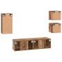 Conjunto de mueble de TV 5 pcs Madera envejecida en Muebles TV | Comprar online en Foru.es