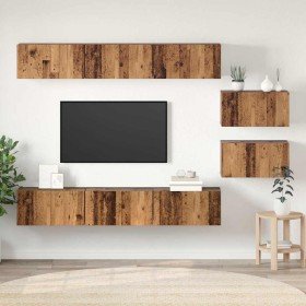 Conjunto de mueble de TV Madera envejecida Madera de ingeniería en Muebles TV | Comprar online en Foru.es
