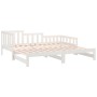 Sofá cama extraíble madera maciza de pino blanco 2x(90x200) cm de vidaXL, Camas y somieres - Ref: Foro24-820742, Precio: 163,...