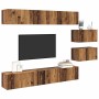 Conjunto de mueble de TV Madera envejecida Madera de ingeniería en Muebles TV | Comprar online en Foru.es