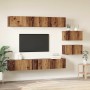 Conjunto de mueble de TV Madera envejecida Madera de ingeniería en Muebles TV | Comprar online en Foru.es