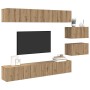 Conjunto de mueble de TV Roble artesanal Madera de ingeniería en Muebles TV | Comprar online en Foru.es