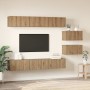 Conjunto de mueble de TV Roble artesanal Madera de ingeniería en Muebles TV | Comprar online en Foru.es