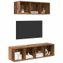 Conjunto de mueble de TV Montaje en la pared 2 pcs Madera Vieja en Muebles TV | Comprar online en Foru.es